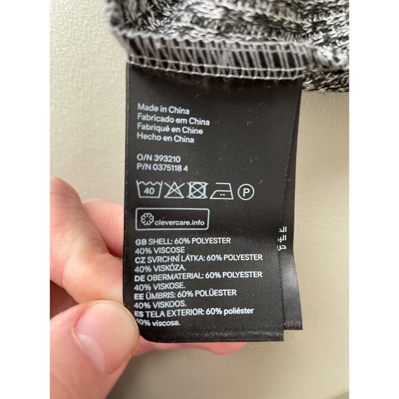 H&M Divided Tie Knot Pullover Sweater Women M Gray Polyester Blend Cozy Knit NEW - Picture 6 of 6